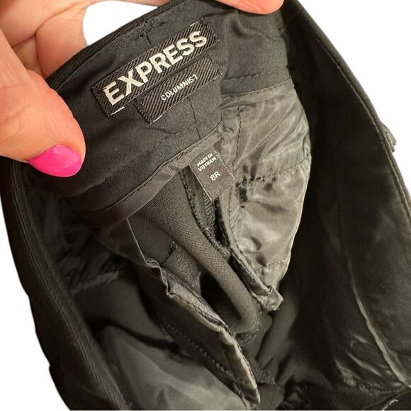 Express Women’s The Columnist Black Ankle Slack Dress Pant - Picture 6 of 8